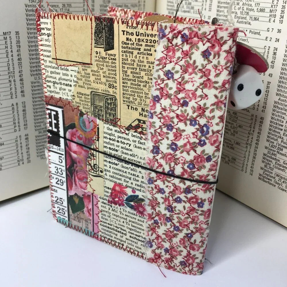 Custom Junk Journal Collage Cover Removable Ephemera Mini Art Book Diary 9 u